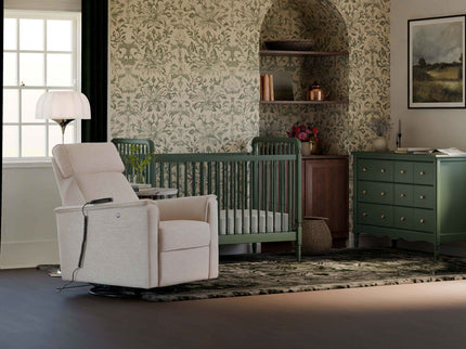 M17183PBEW,Namesake,Willa Deluxe Power Glider Recliner w/Heat&Massage in Performance Beach Eco-Weave