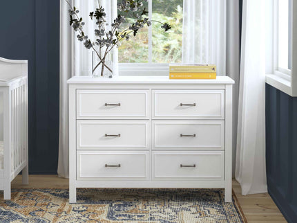 M12826W,DaVinci,Charlie 6-Drawer Double Dresser in White