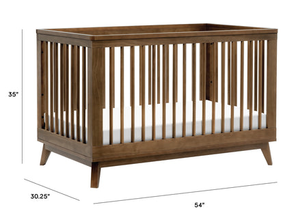 M5801NL,Babyletto,Scoot 3-in-1 Convertible Crib w/Toddler Bed Conversion Kit in Natural Walnut
