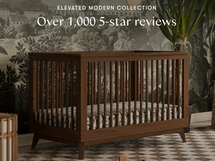 M5801NL,Babyletto,Scoot 3-in-1 Convertible Crib w/Toddler Bed Conversion Kit in Natural Walnut