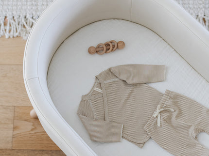 M26834GYLB,Babyletto,babyletto x GATHRE Capsule Bassinet in Ivory