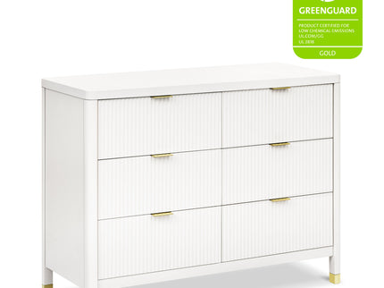 M26716RW,Namesake,Brimsley Tambour 6-Drawer Assembled Dresser in Warm White