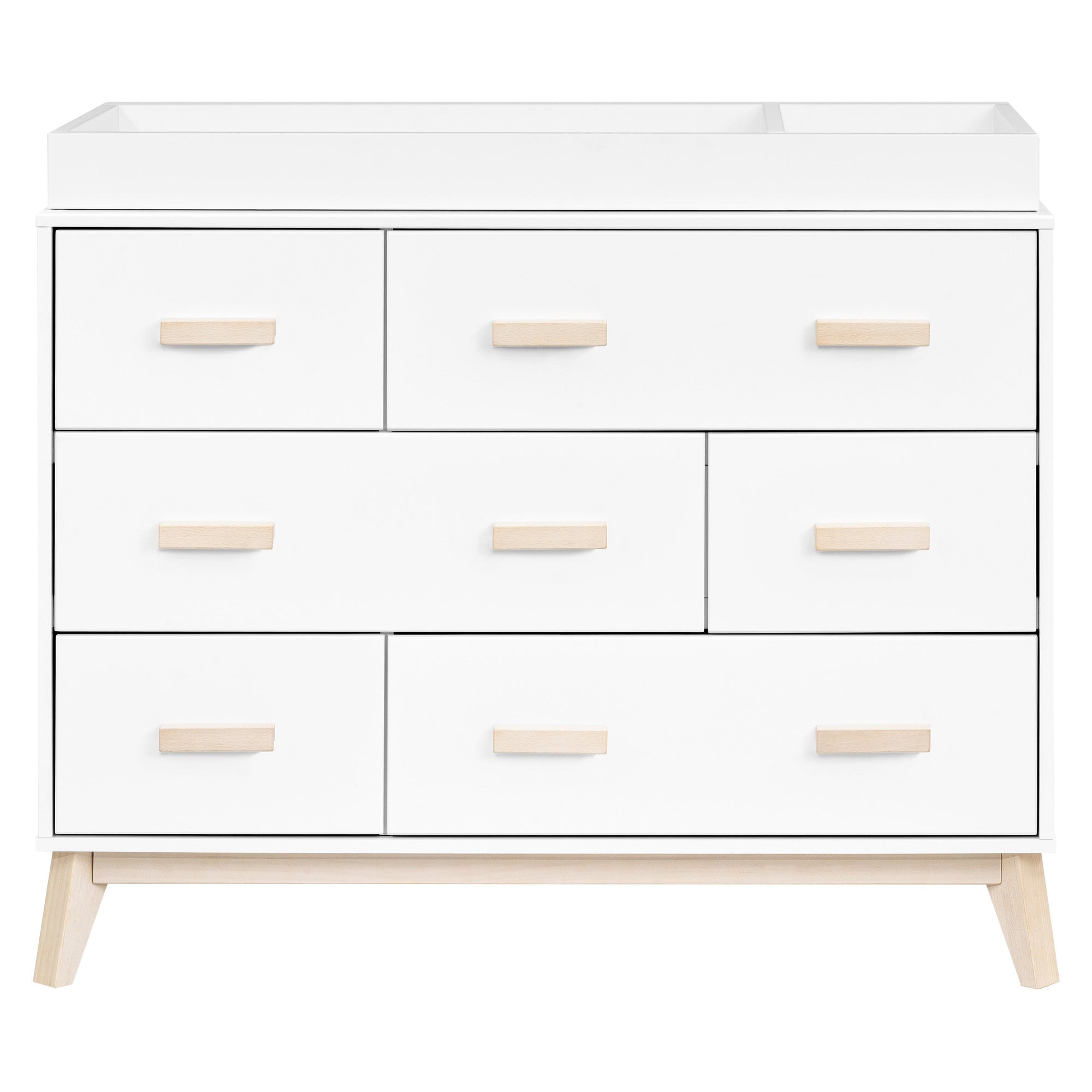 M5826WNX,Babyletto,Scoot 6-Drawer Dresser in White/Washed Natural