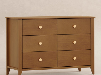 M10326CTN,Babyletto,Sprout 6-Drawer Double Dresser in Chestnut and Natural