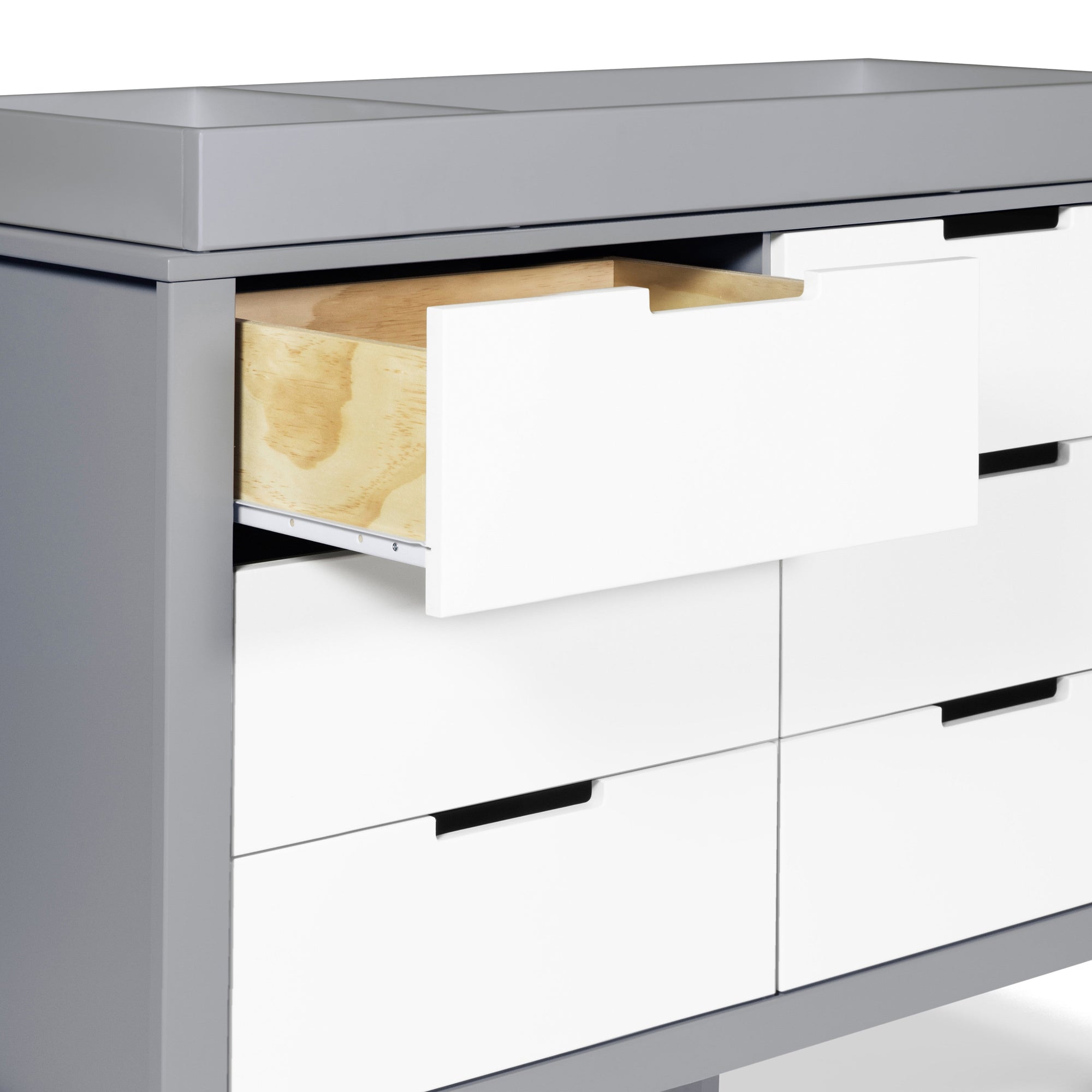 F11926GW,Carter's,Colby 6-Drawer Double Dresser in Grey and White