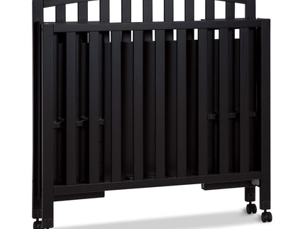 M18198E,DaVinci,Dylan Folding Portable 3-in-1 MiniCrib and TwinBed in Ebony