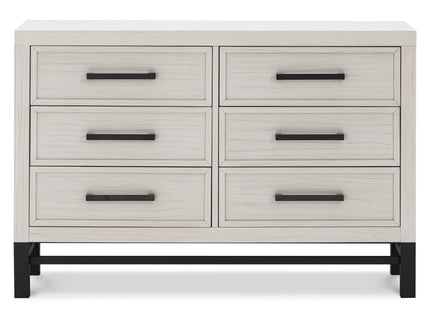 B25816WDF,Monogram by Namesake,Newbern 6-Drawer Assembled Dresser in White Driftwood