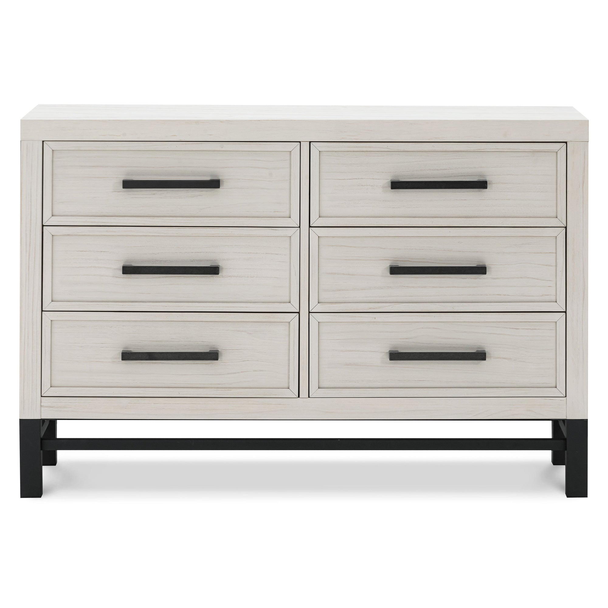 B25816WDF,Monogram by Namesake,Newbern 6-Drawer Assembled Dresser in White Driftwood