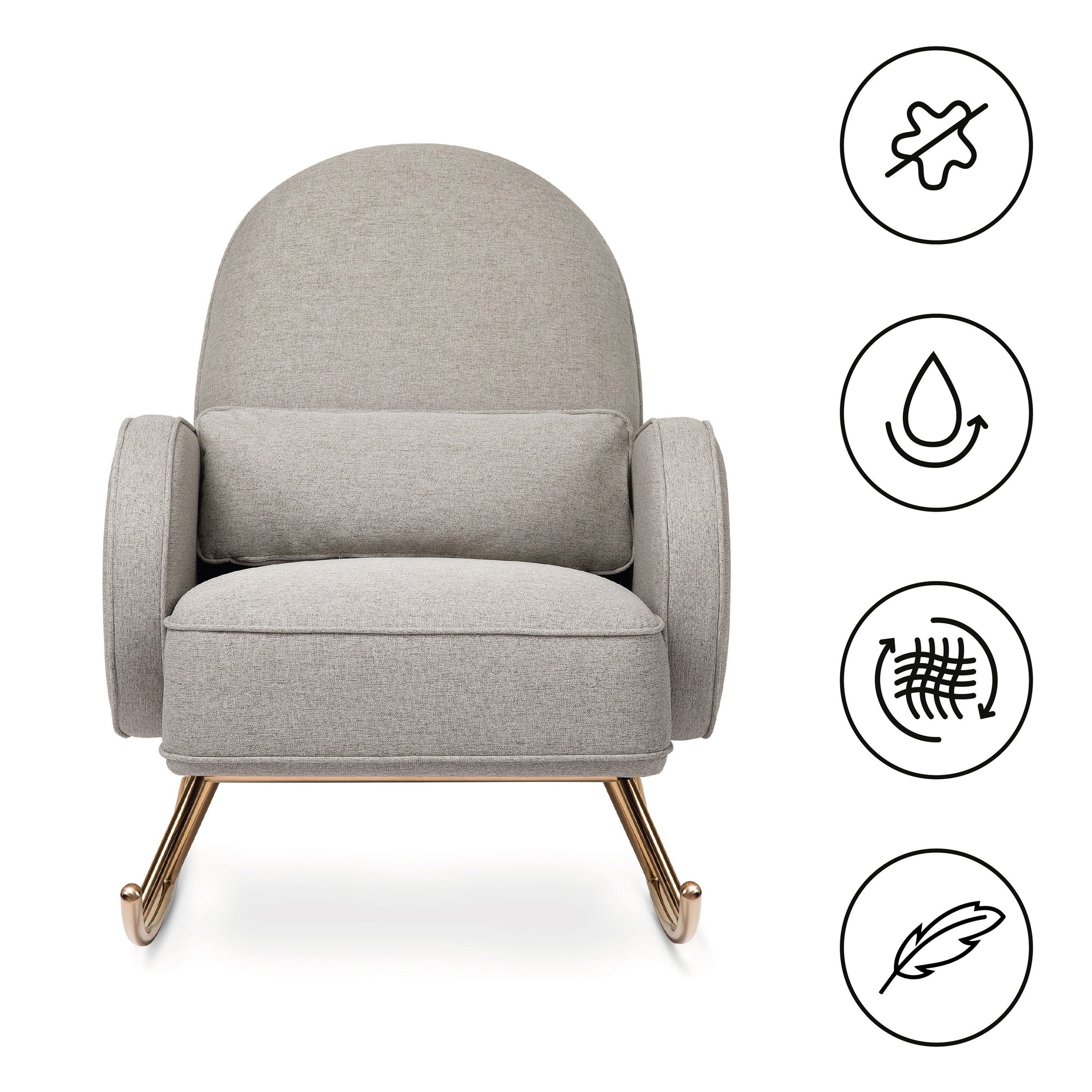 NW17087PGEW,Nursery Works,Compass Rocker in Performance Grey Eco-Weave