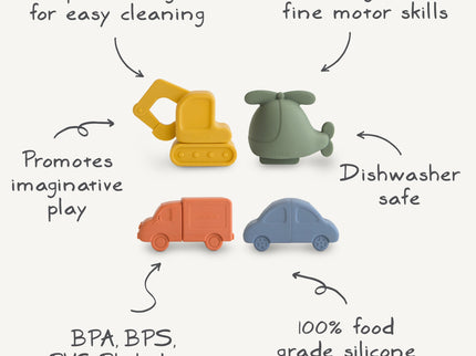 MFBS-1001, Vehicles Mold Free Bath Play Set