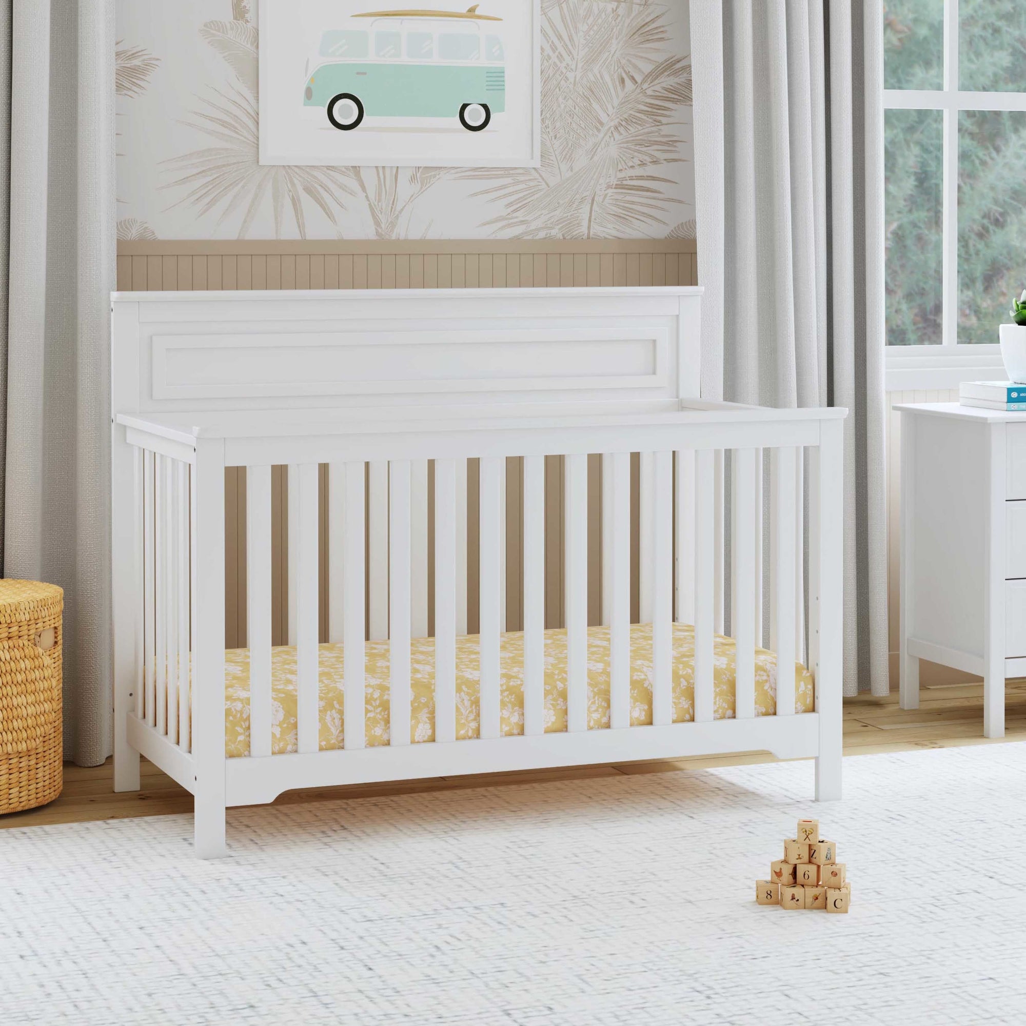 M4301W,DaVinci,Autumn 4-in-1 Convertible Crib in White Finish