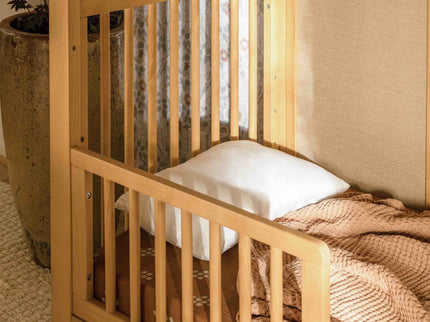 M24801HYPSEW,Namesake,Eloise 4-in-1 Convertible Crib in Honey & Performance Sand Eco-Weave