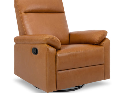 M24387VTL,DaVinci,Suzy Swivel Recliner in Vegan Tan Leather