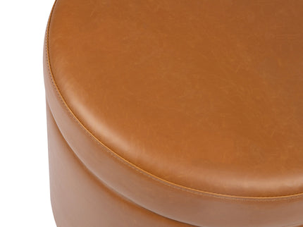 M22185TANB,Babyletto,Wally Storage Ottoman in Tan Vegan Leather
