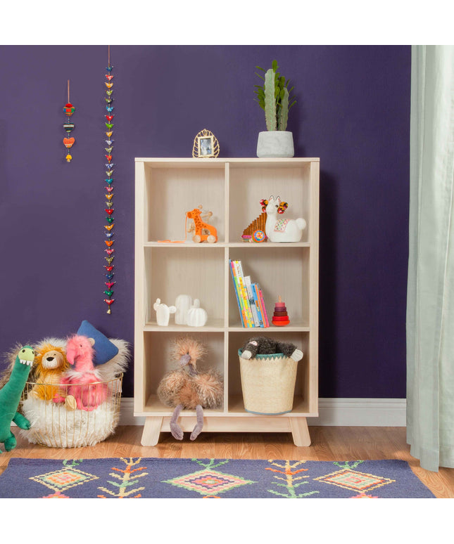 M4211NX,Babyletto,Hudson Cubby Bookcase in Washed Natural