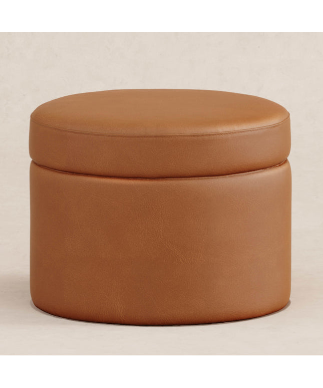 M22185TANB,Babyletto,Wally Storage Ottoman in Tan Vegan Leather