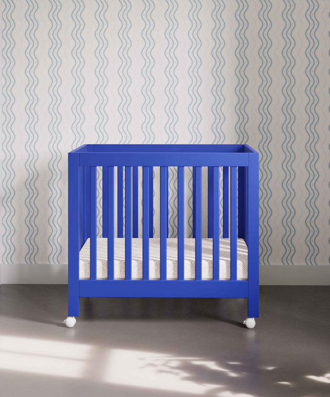 M6698CBT,Babyletto,Origami Mini Crib in Cobalt