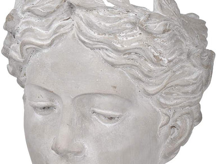 Visage Whitewash 10 1/2" High Bust Decorative Vase