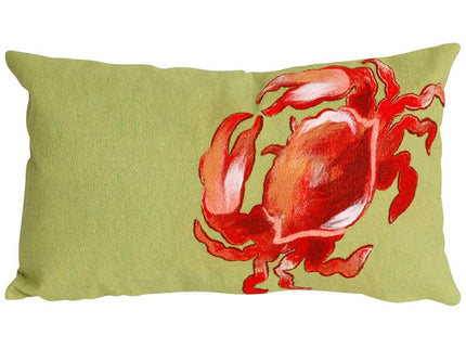Visions I Crab Red 20" x 12" Indoor-Outdoor Pillow