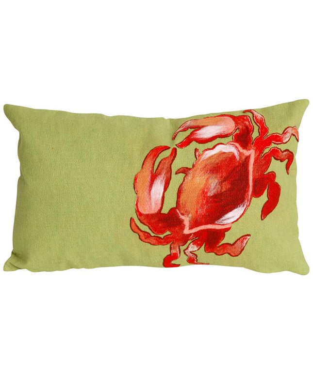 Visions I Crab Red 20" x 12" Indoor-Outdoor Pillow