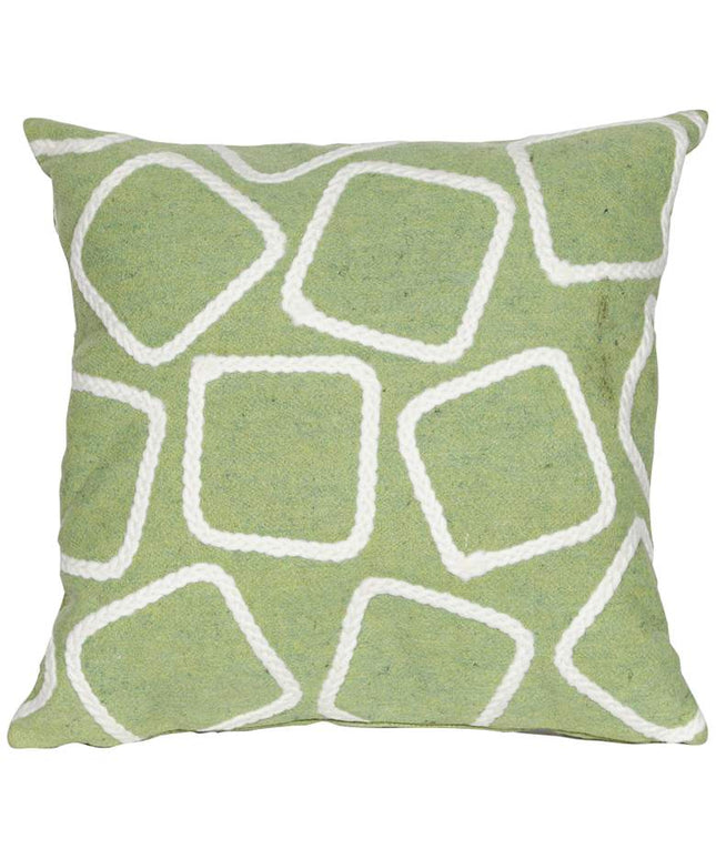 Visions I Squares Lime 20" Square Indoor-Outdoor Pillow