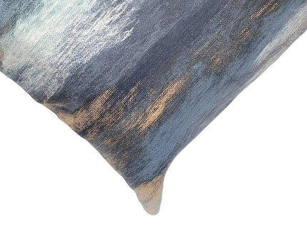 Visions I Vista Aqua and Brown 20" Square Throw Pillow