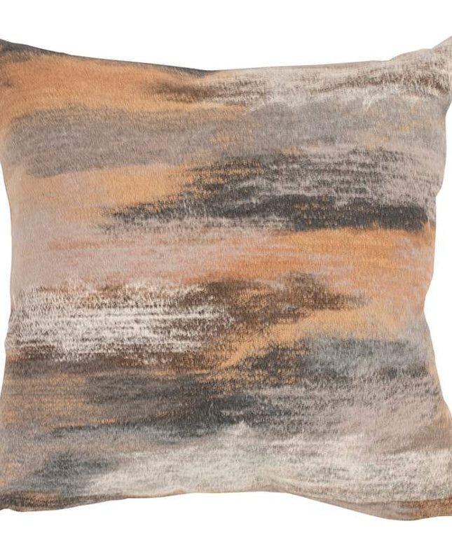 Visions I Vista Beige 20" Square Indoor-Outdoor Throw Pillow