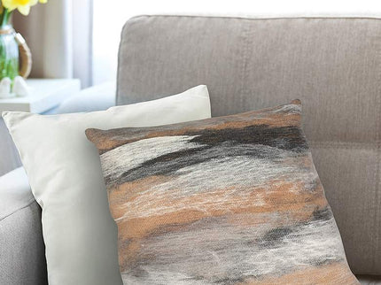 Visions I Vista Beige 20" Square Indoor-Outdoor Throw Pillow