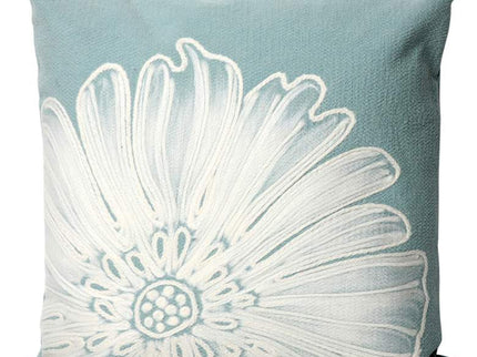 Visions II Antique Medallion Aqua 20" Square Throw Pillow