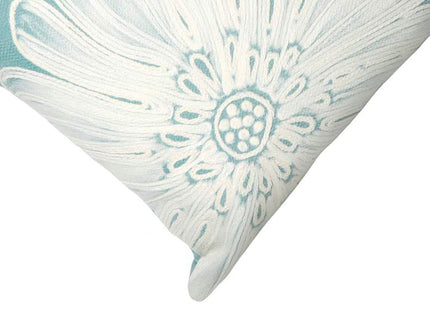 Visions II Antique Medallion Aqua 20" Square Throw Pillow