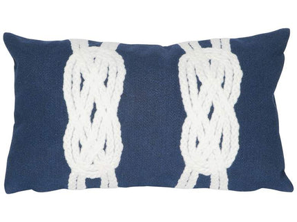 Visions II Double Knot Navy 20" x 12" Lumbar Throw Pillow