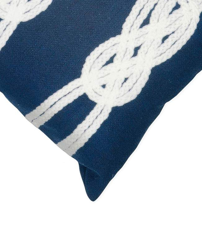 Visions II Double Knot Navy 20" x 12" Lumbar Throw Pillow