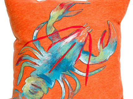 Visions II Lobster Orange 20" Square Indoor-Outdoor Pillow