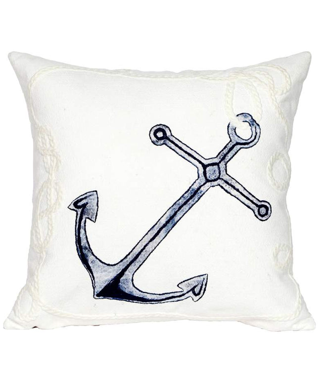 Visions II Marina White 20" Square Indoor-Outdoor Pillow