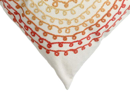Visions II Ombre Threads Cream Red 20" x 12" Throw Pillow