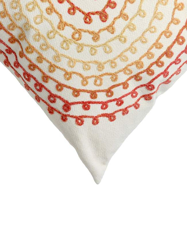 Visions II Ombre Threads Cream Red 20" x 12" Throw Pillow