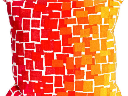 Visions II Ombre Tile Warm 20" Square Indoor-Outdoor Pillow