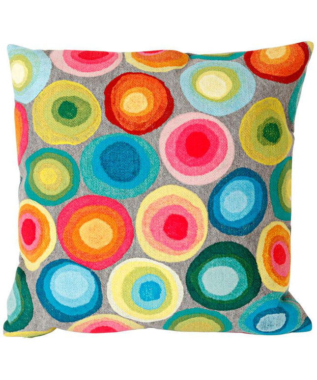 Visions II Puddle Dot 20" Square Indoor-Outdoor Pillow