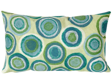 Visions II Puddle Dot Green 20" x 12" Lumbar Throw Pillow