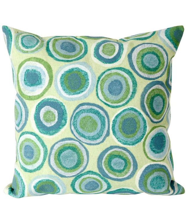 Visions II Puddle Dot Spa 20" Square Indoor-Outdoor Pillow