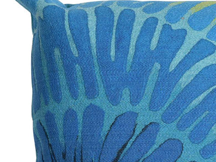 Visions III Cirque Blue 20" Square Indoor-Outdoor Pillow