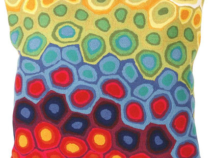 Visions III Pop Swirl Red 20" Square Indoor-Outdoor Pillow