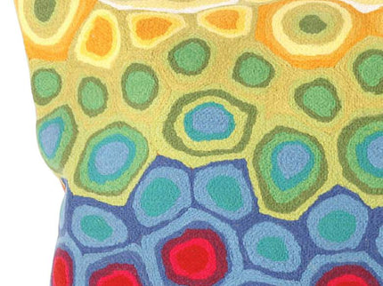 Visions III Pop Swirl Red 20" Square Indoor-Outdoor Pillow