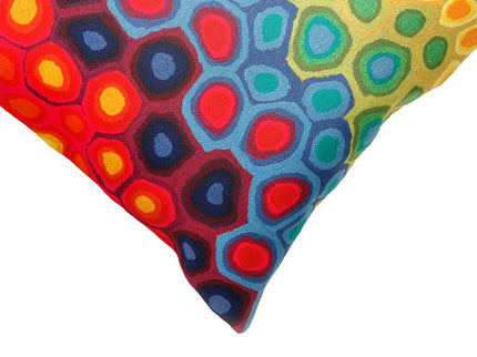Visions III Pop Swirl Red 20" Square Indoor-Outdoor Pillow