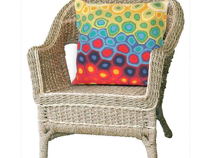 Visions III Pop Swirl Red 20" Square Indoor-Outdoor Pillow