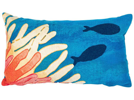 Visions III Reef and Fish 20" x 12" Indoor-Outdoor Pillow