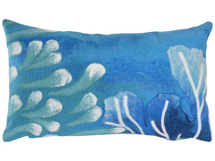 Visions III Reef Blue 20" x 12" Lumbar Indoor-Outdoor Pillow