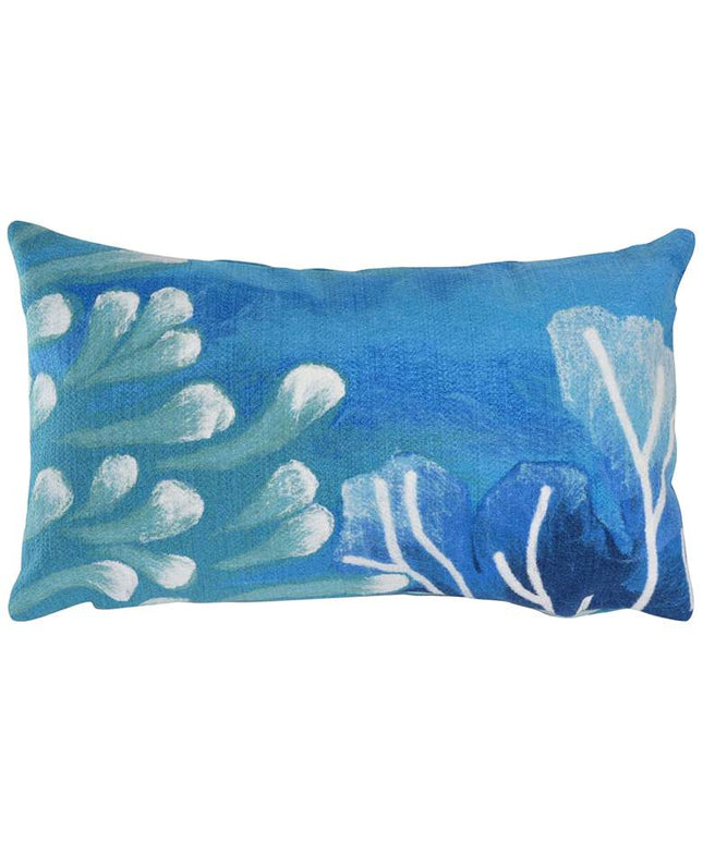 Visions III Reef Blue 20" x 12" Lumbar Indoor-Outdoor Pillow