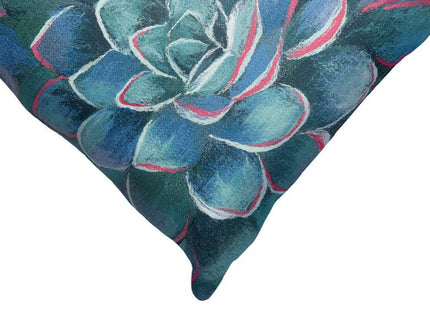 Visions III Succulent Blue 20" x 12" Indoor-Outdoor Pillow