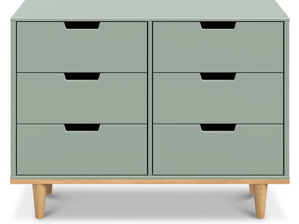 W4926LSHY,DaVinci,Marley 6-Drawer Double Dresser in Light Sage & Honey